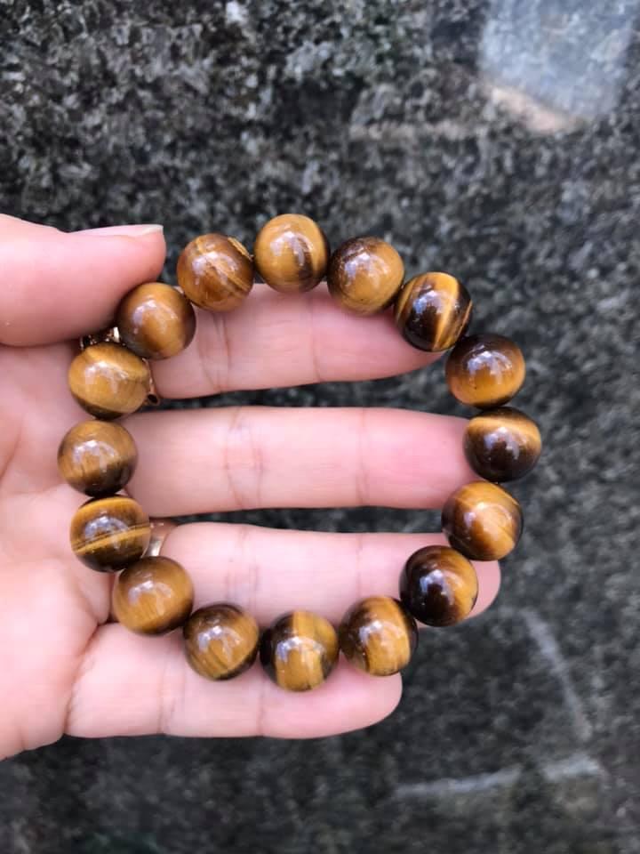 Vòng tay đá mắt hổ nâu - 8MM